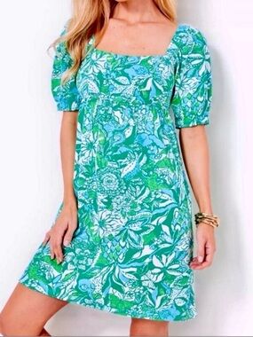 NWOT- Lilly Pulitzer Delaney Puff Sleeve Safari Sangria Dress
